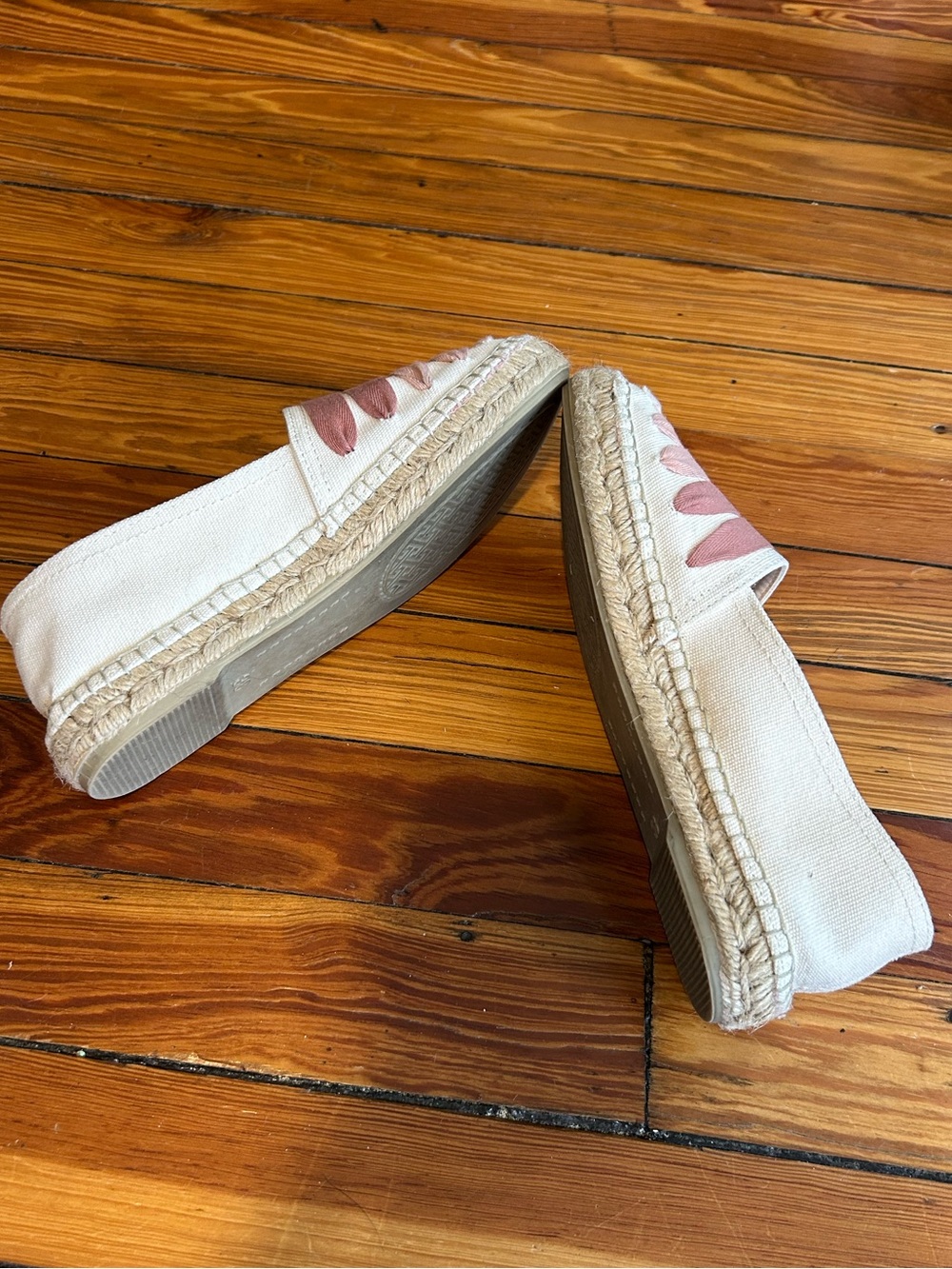 Toni Pons Pink and Cream Slip-On Espadrilles, Size 38 US 6.5 Worn 2x - Picture 5 of 8